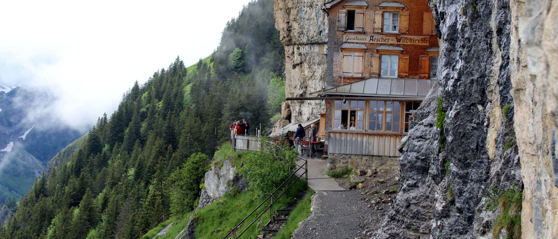 AMAZING HIKE TO ONE OF THE OLDEST     MOUNTAIN INNS-AESCHER GUESTHOUSE & RESTAURANT IN SWITZERLAND